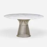 Warren Platner, Dining table, 1966, nickel-plated steel, marble