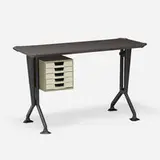 Studio Bbpr, Desk, c. 1963, enameled steel, plastic, vinyl