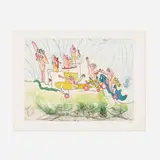 Roberto Sebastian Matta, Les Oh Tomobiles II, 1972, etching and aquatint in colors