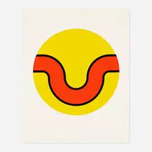 Harold Krisel, Yellow Dish, 1968, screenprint in colors