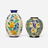 Boch Frères Keramis, Vases, set of two