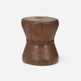 Lozi artist, Mortar stool, carved wood