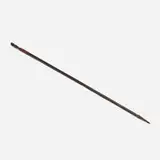 Early 20th Century, Staff, carved ebony, hardwood, woven cane, iron