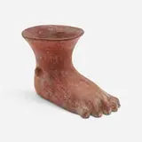 Pre-Columbian, Foot vessel, terracotta