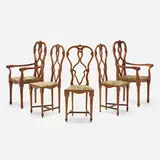 Art Nouveau, Dining chairs, set of five