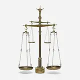 Portuguese, Butcher's scale, c. 1910, brass