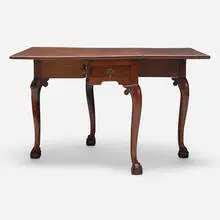 Drop-leaf table by Thomas Chippendale, the younger, c. 1800, solid walnut, secondary pine, sold Oct 2023