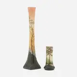 Auguste Legras, Scenic vases, set of two