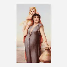 Mother and Child plaque by Berlin, c. 1900, porcelain, sold Oct 2023