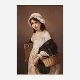 Berlin, School Girl plaque, c. 1900, painted porcelain