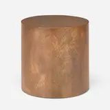 El Canjon, Drum occasional table from the Jennings Residence, New York, c. 1998, patinated copper over wood