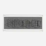 Escritura (from the Serie Sintesis) by Jesús Rafael Soto, 1978, screenprint on Plexiglas with metal rods, sold Sep 2014