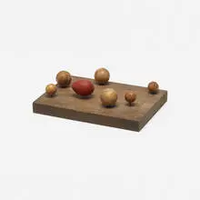 Hugo Weber, Kugelspiel, 1936, carved and stained ash