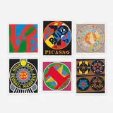 six works from the American Dream Portfolio by Robert Indiana, 1997, serigraphs on paper, sold Sep 2014