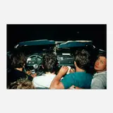 Four boys in the convertible at the drive-in, NJ by Nan Goldin, 1979, c-print, sold Sep 2014