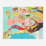 Peter Saul, American Soldier Returns to his Wife, 1966, crayon and ink on paper
