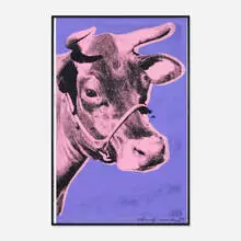 Cow by Andy Warhol, 1976-1977, screenprint on wallpaper, sold Sep 2014