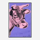 Andy Warhol, Cow, 1976-1977, screenprint on wallpaper