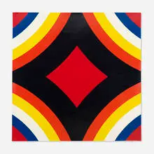 Untitled by Nassos Daphnis, c. 1970, acrylic on canvas, sold Sep 2014