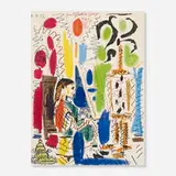 L'Atelier de Cannes (cover for Ces Peintres Nos Amis Vol. II) by Pablo Picasso, lithograph on paper, printed paper, sold Sep 2014