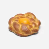 Bread with Egg by Jeff Koons, 1995, glazed ceramic, sold Sep 2014