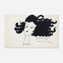Untitled by Andy Warhol, c. 1955, ink on paper, sold Sep 2014