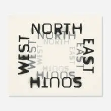 All Points Black State by Ed Ruscha, 2010, etching and aquatint on paper, sold Sep 2014