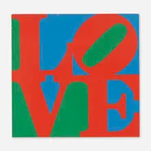 Love by Robert Indiana, 1965, screenprint on paper, sold Sep 2014