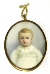 Mabel Emily Lee-Hankey, Untitled, watercolour on ivory 7.5 x 6cm