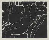 Philip Sutton, Untitled, Philip Sutton (b.1928) RECLINGING NUDE Woodcut