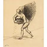 Odilon Redon, Vers une Autre Image..., also titled L'Ange et La Mort, graphite on paper