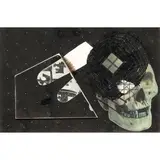Ray Johnson, Untitled (Skulls with Fingers and Eyelash), collage on illustration board