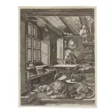 Hieronymus Wierix, St. Jerome in his Study (Bartsch 60, Mauquoy-Hendrickx 1205, Heller 757), c. 1600, Engraving on laid paper, Heller's second state (of 3)