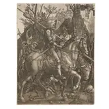 Hieronymus Wierix, Knight, Death, and the Devil (Mauquoy-Hendrickx 1484), 1564, Engraving on laid paper, Heller's second state (of 5)