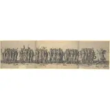 Pieter van der Borcht, Procession of Mummies and Death (New Hollstein 211-213), c. 1558, Etching on three joined sheets of laid paper, only states, trimmed to the platemark or with narrow margins