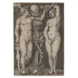 Hans Sebald Beham, Adam and Eve (Bartsch 6, Pauli, Hollstein 7), 1543, Engraving on laid paper, the fourth state (of 5)