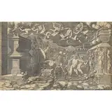 Giorgio Ghisi, The Vision of Ezekiel (Bartsch 69; Boorsch, Lewis & Lewis 15), 1554, Engraving on two sheets of laid paper