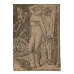 Monogrammist M., Mortalia Facta Peribunt (Bartsch 15), c. 1530-80, Engraving on laid paper with 'PG' watermark, trimmed to or fractionally into the subject