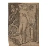 Monogrammist M., Mortalia Facta Peribunt (Bartsch 15), c. 1530-80, Engraving on laid paper with 'PG' watermark, trimmed to or fractionally into the subject