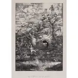 Rodolphe Bresdin, La comédie de la mort (Van Gelder 84, Préaud 129), 1854, Lithograph on grey chine appliqué, Préaud's fifth (final) state, Van Gelder's sixth edition, probably published in 1861