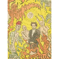 James Ensor, Poster for the Salon des Cent (Self-Portrait with Devils) (Delteil 131; Tavernier 141), 1898, Lithographic poster in colors on tan wove paper laid down to beige paper support