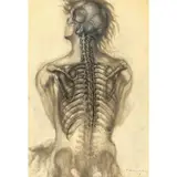 Pavel Tchelitchew, Figure from Behind, Bones Exposed, 1948, gouache, pen and ink and wash on paper
