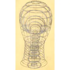 Pavel Tchelitchew, Spiral Head, circa 1950, pastel and pencil on paper