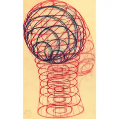 Pavel Tchelitchew, Spiral Head, circa 1950, crayon on paper