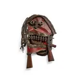 Gonçalo Mabunda, Group of 3 Masks, 2011-2012, Welded steel and deactivated weapon parts