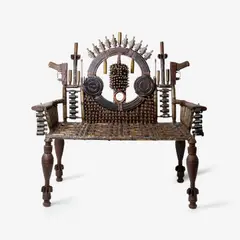Gonçalo Mabunda, Untitled (Throne), 2015, Welded steel and deactivated weapon parts
