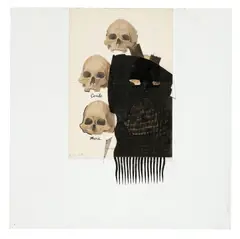 Ray Johnson, Face Collage, ink and paper collage on board