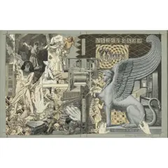 Jess Collins, Book Cover for Norma Cole's Mars, book cover and paste-up collage	on board