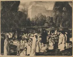 In the Park, Light (Mason 31) by George Bellows, 1916, Lithograph on wove paper, sold Nov 2023