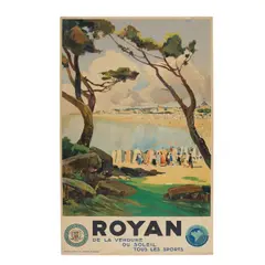 Lucien Péri, Royan, de la verdure du soleil tous les sports, 1934, Lithograph in colors on wove paper linen-backed